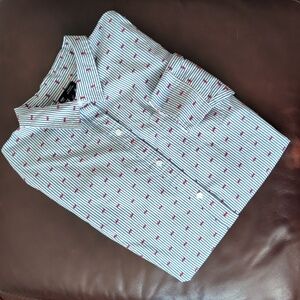 GAP Women's Boyfriend Fit Button-Down Oxford Shirt With Bow Detail